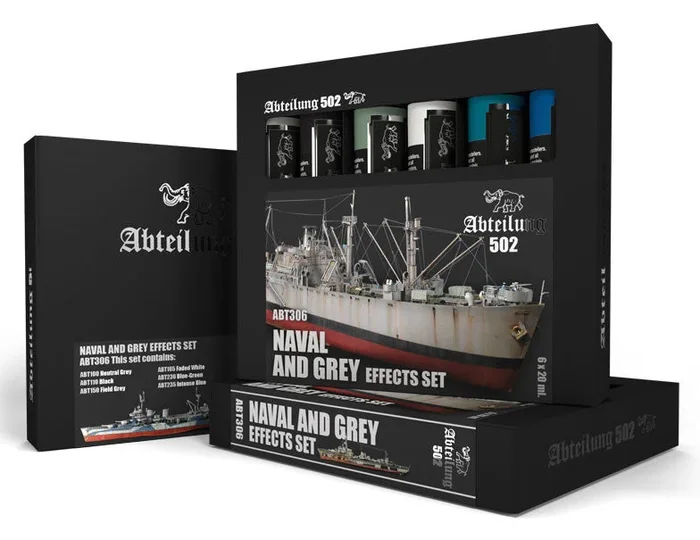 Abteilung 502 306 Naval & Grey Effects Weathering Oil Paint Set (6 Colors) 20ml Tubes