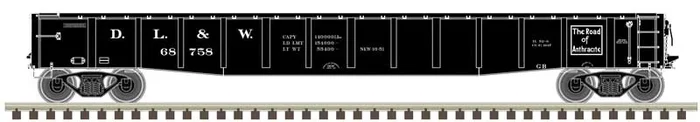 Atlas 50006410 N Scale ACF 70 Ton 52′ Gondola Lackawanna DL&W 68910