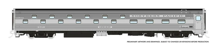 Rapido Trains 141024 HO Scale Budd Slumbercoach Northern Pacific NP 326 Loch Leven