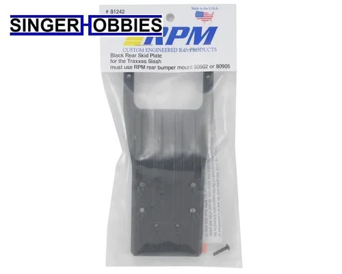 RPM 81242 Rear Skid Plate (Black) (Traxxas Slash) HH